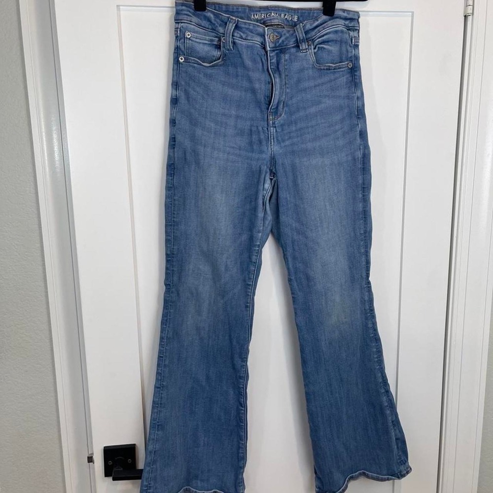 American Eagle Next Level Stretch High Rise Flare Jeans - Picture 2 of 8